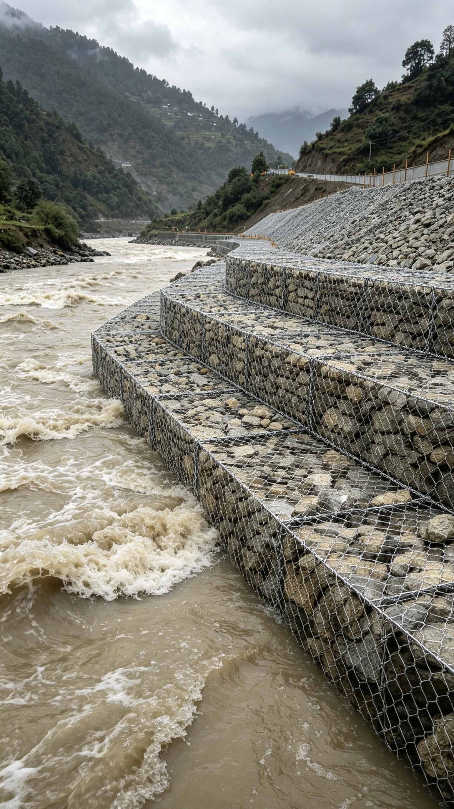 Neueste Unternehmensblogs über Wie Gabion-Matratzenmaschen die Ufer der Flüsse und die Pisten der Autobahnen in Nepal während der Monsunzeit schützen