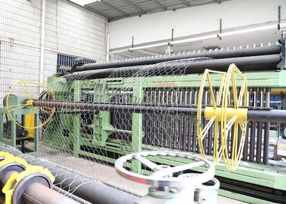 kaufen PLC automatisches hohe Leistungsfähigkeit Sechseckgeflecht des Gabions-Fertigungsstraße-4.0m Draht-100*120mm on-line-Fertigung