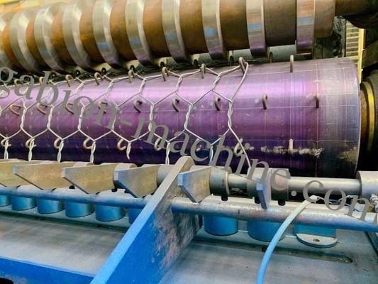 kaufen Anpassungsfähige Gabion-Produktionslinie für Höhen 0,5 m-2 m blaue Farbe on-line-Fertigung