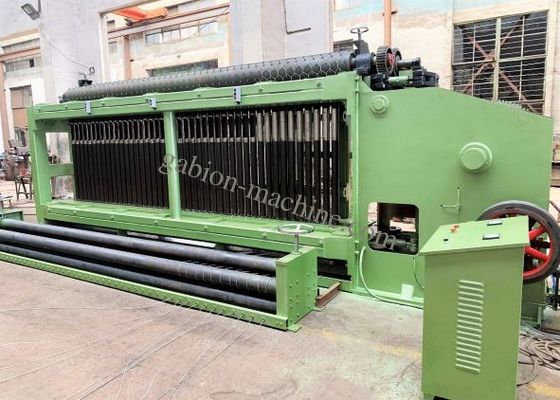 kaufen 165m/h 66*80mm sechseckiger Mesh Machine Stone Cage Box für Fluss-Damm on-line-Fertigung